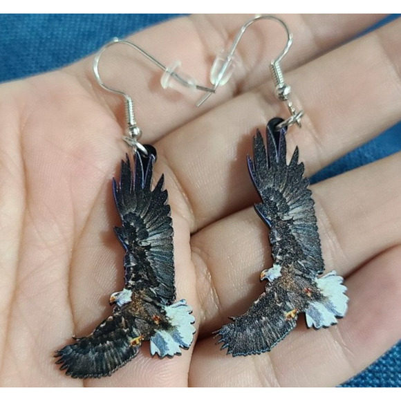 American Eagle Outfitters Jewelry - Bald Eagle Earrings Bird Lover Gift Acrylic Americana Cottagecore NEW Bundle Me